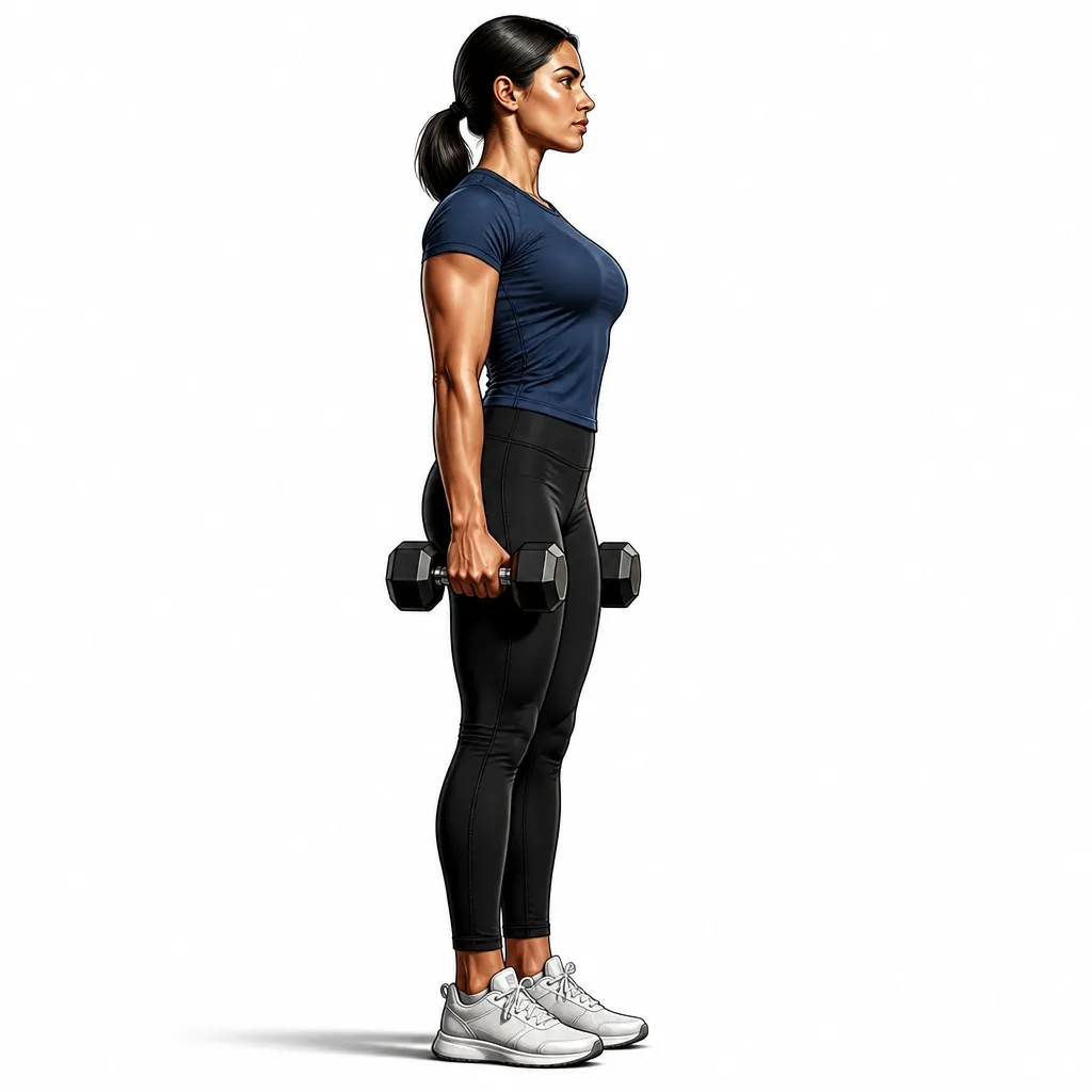 Dumbbell Standing Calf Raise