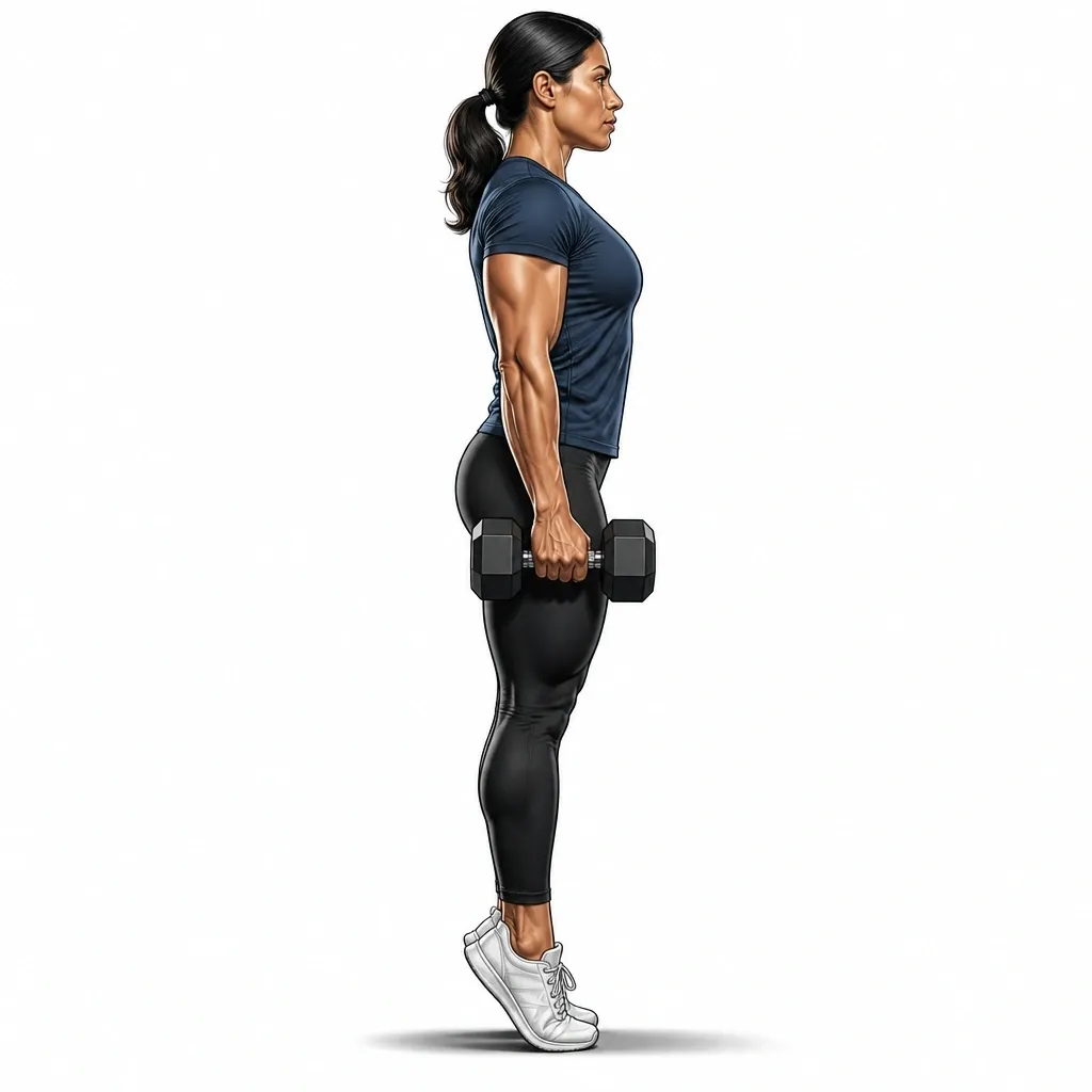 Dumbbell Standing Calf Raise