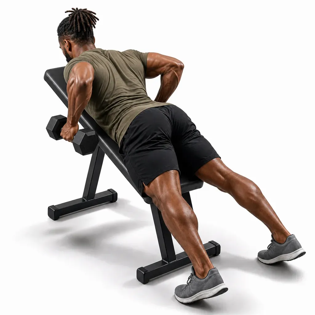 Chest-Supported Incline Dumbbell Row