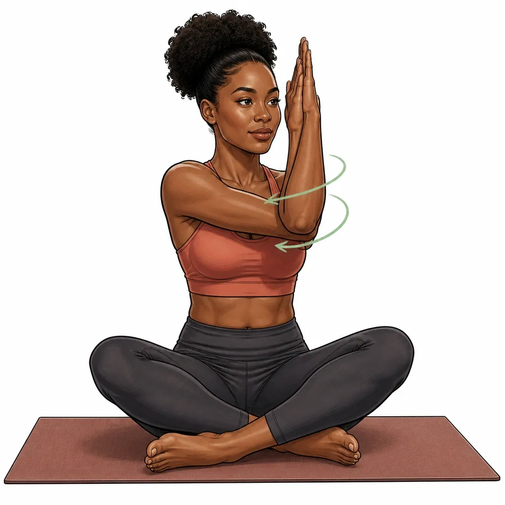 Seated Eagle Arms (Garudasana Arms)