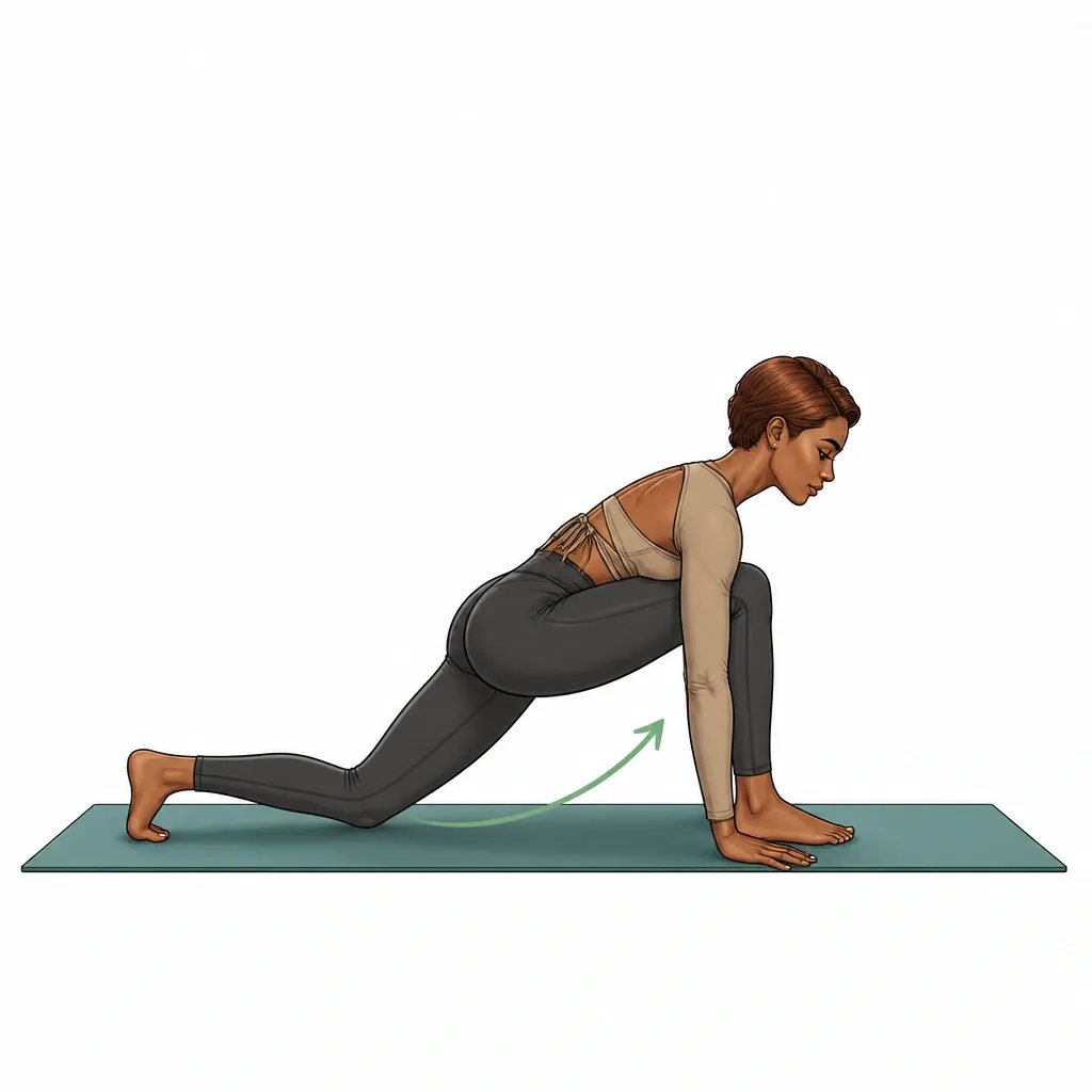 Low Lunge (Anjaneyasana — knee down)